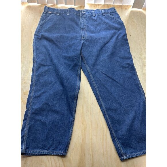 Carhartt Painter Jeans Big Man 48x30 Blue Denim Cat 2 2112 Fire Resistant - Picture 1 of 5